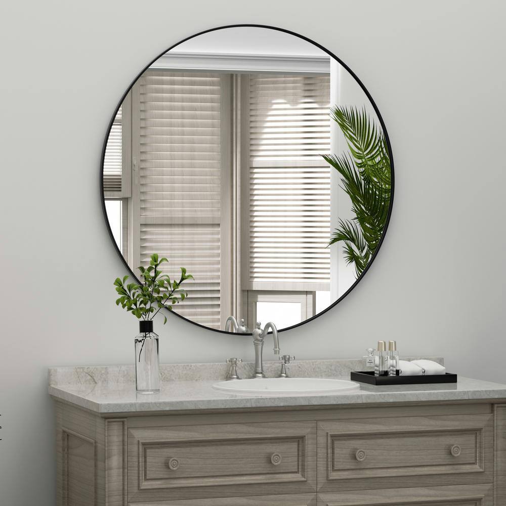 Oval Silver and Gold Metal Framed Bathroom Mirror