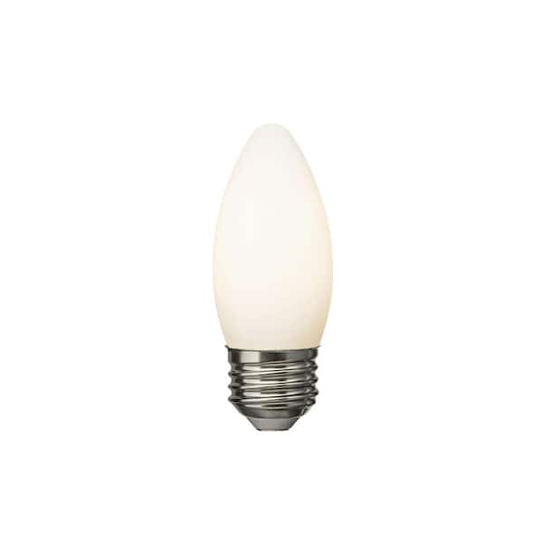 4-Watt Equivalent B11 Shape E26 Base Dimmable Frosted LED Light Bulb 2700K Soft White (1-Pack)