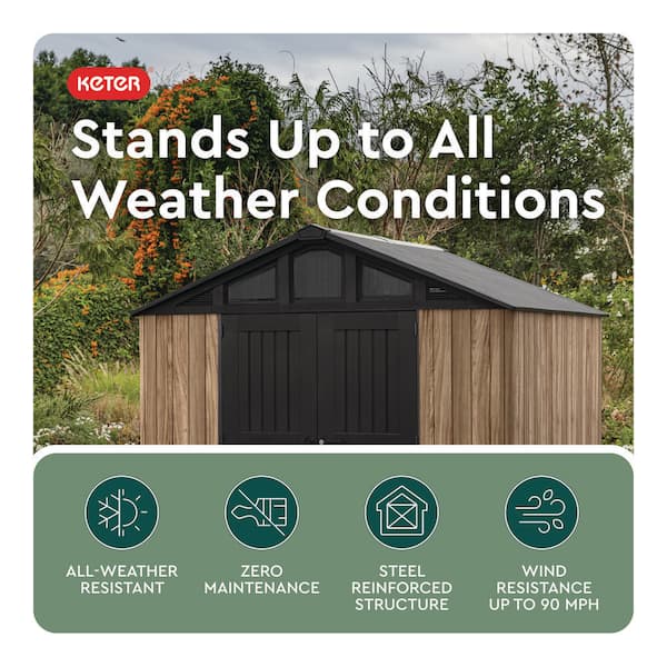 Keter Signature Stronghold 10 ft. W x 8 ft. D Resin Shed with
