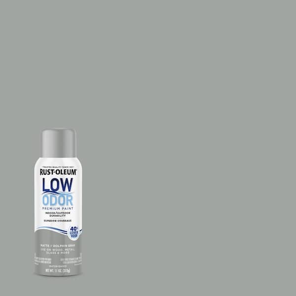 Rust-Oleum Low Odor 11 oz. Matte Dolphin Gray Low Odor Water-Based Spray (Case of 6)
