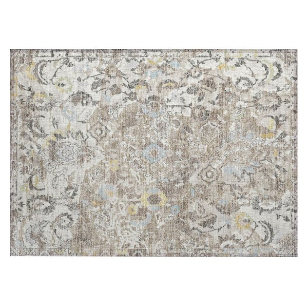 Chantille Machine Washable Indoor/Outdoor Abstract ACN2791 Ivory 3 ft. x 4 ft. Area Rug