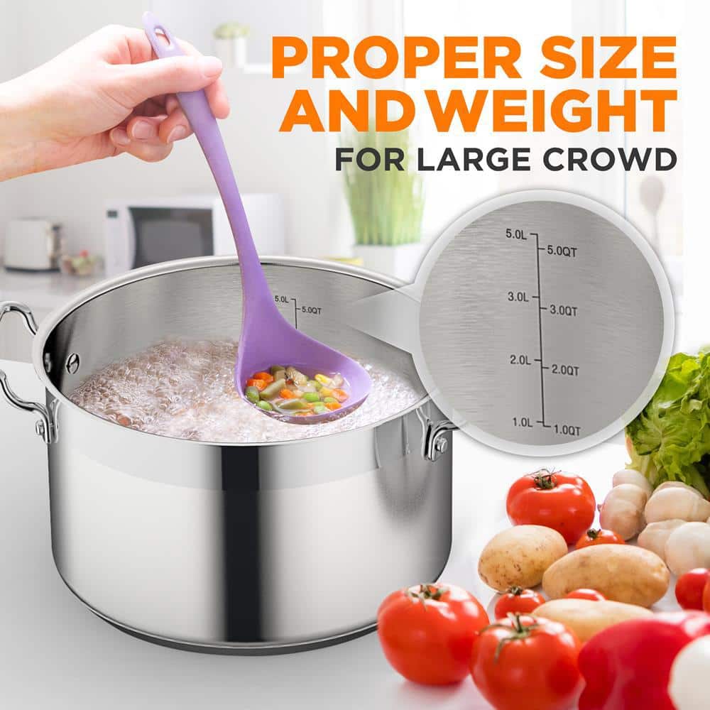 NutriChef 5-Quart Stainless Steel Stockpot with Lid