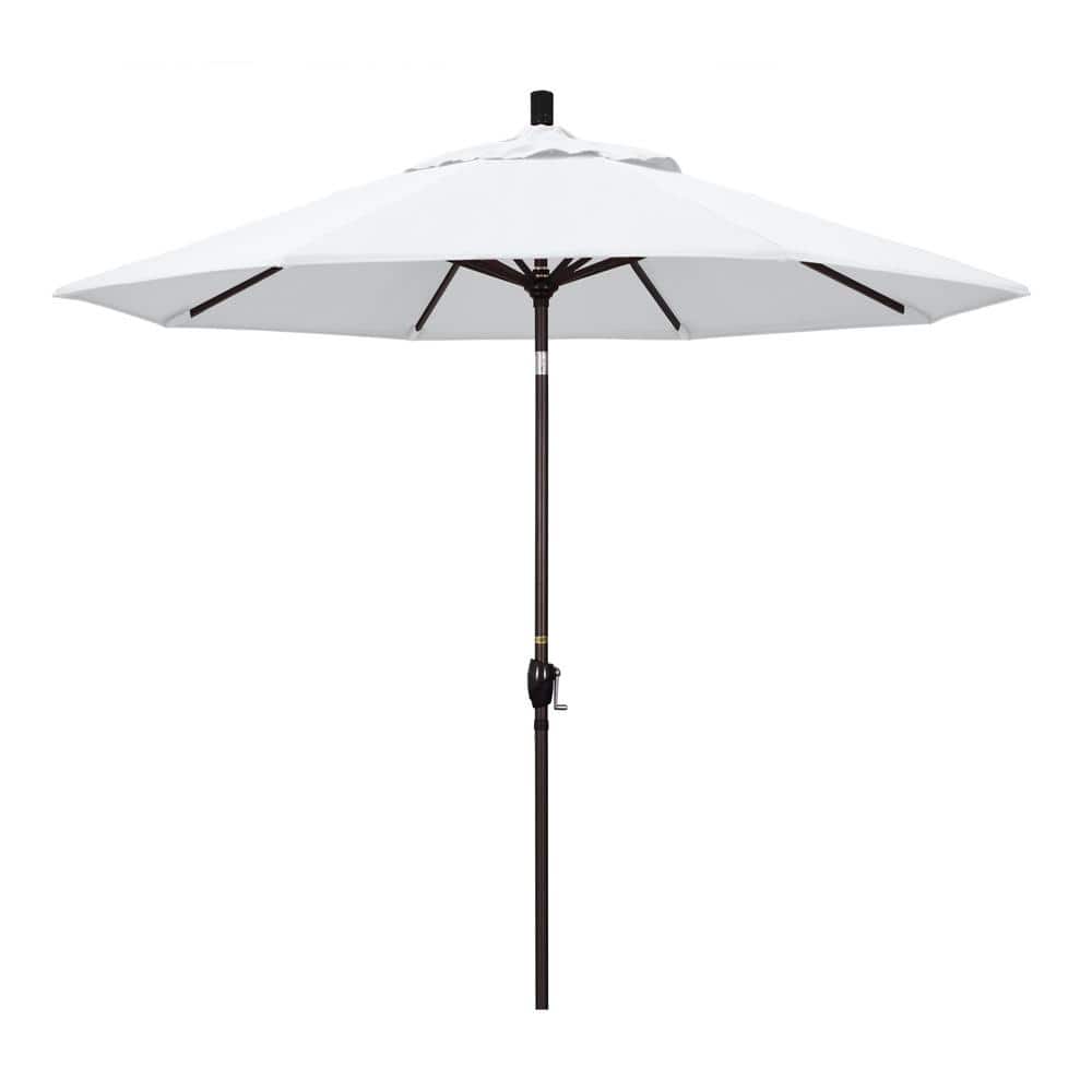 9 ft. Aluminum Push Tilt Patio Umbrella in White Olefin price history on PriceWatchPro