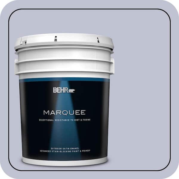 BEHR MARQUEE 5 gal. #S560-2 Lavender Honor Satin Enamel Exterior Paint & Primer