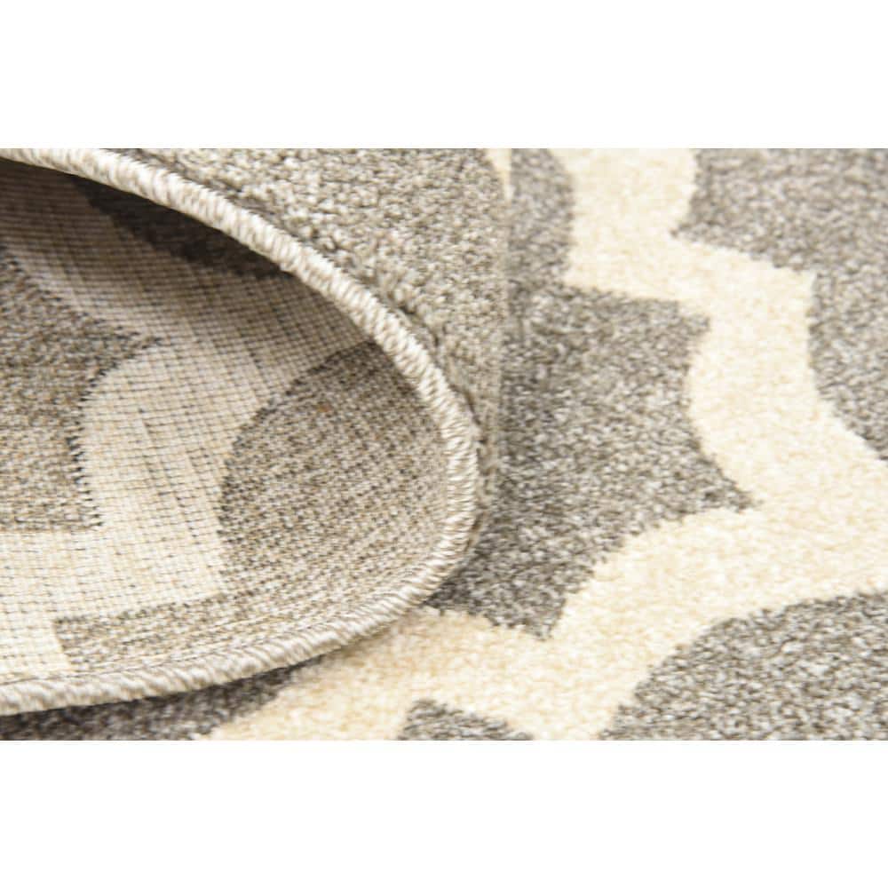 8' x 8' Dark Gray Trellis Square Area Rug