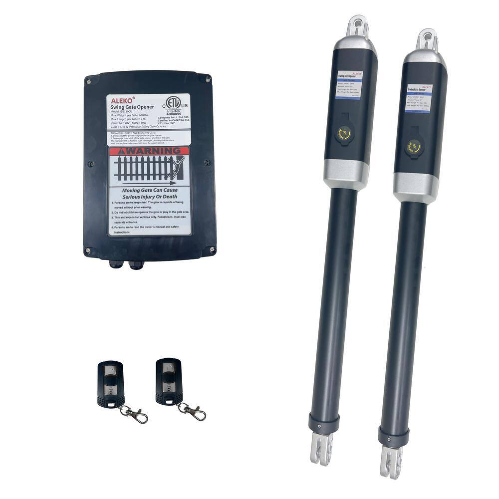 Heavy-Duty Dual Swing Wireless Gate Opener Kit