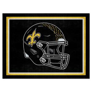 New Orleans Saints Black 8 ft. x 10 ft. Plush Area Rug