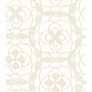 Cosmos Gold Dot Paper Strippable Roll Wallpaper (Covers 56.4 sq. ft.)