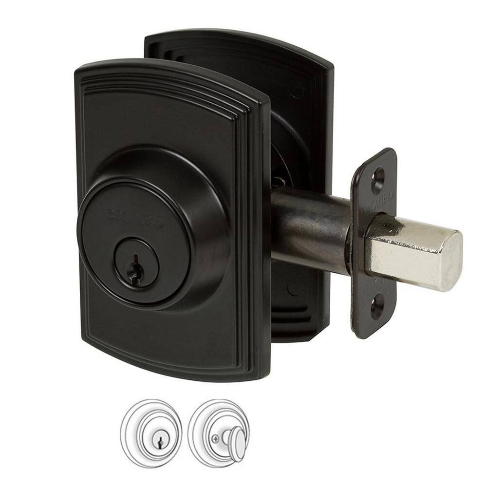 Satin Nickel Single Cylinder Deadbolt with Universal Handing