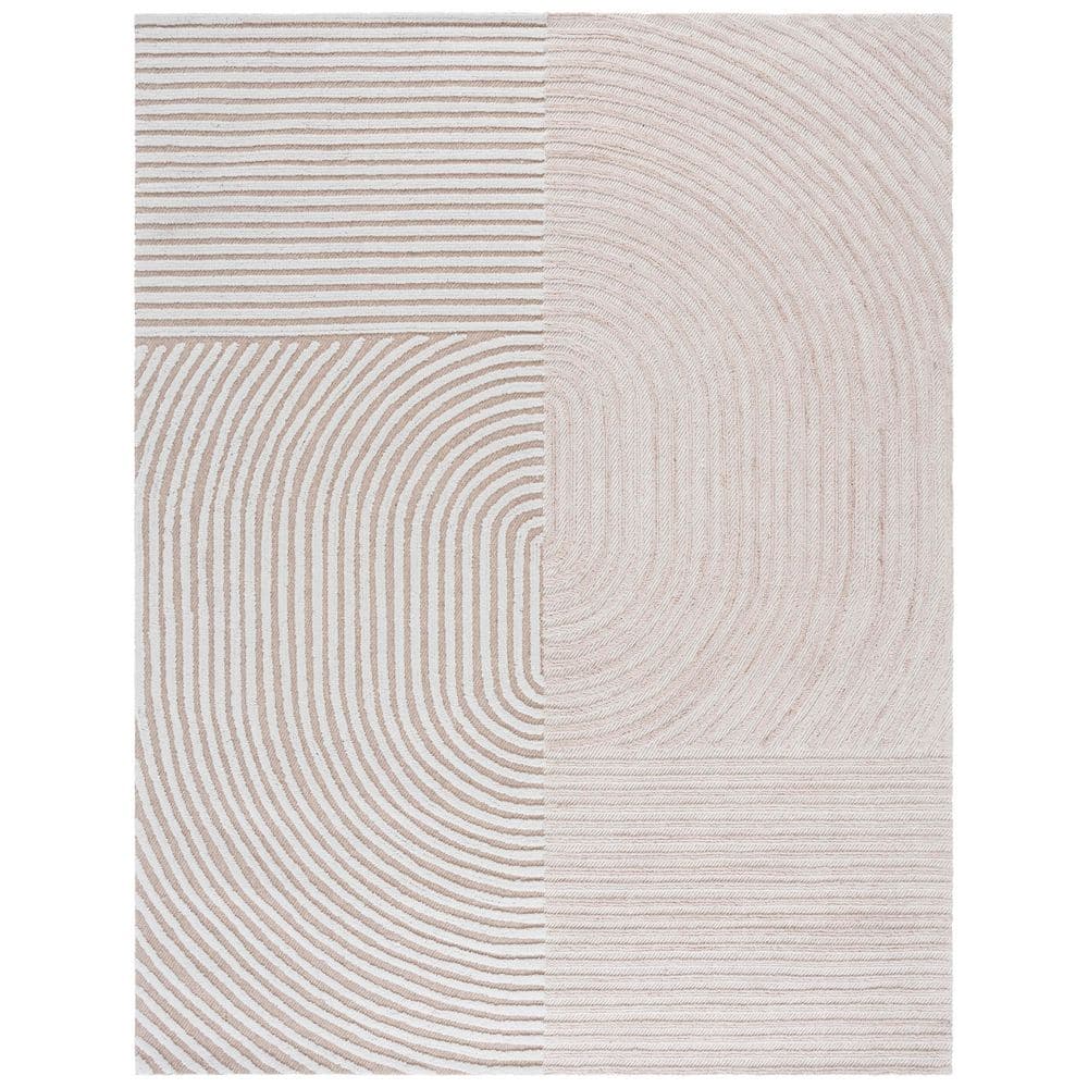 Southampton 8 ft. x 10 ft. Ivory/Beige Inverted Striped Swirl Area Rug price history on PriceWatchPro