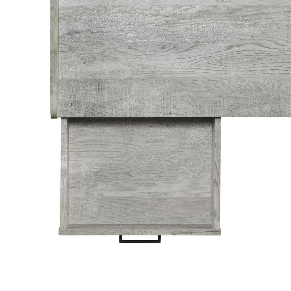 Peyton Industrial Home Office Desk with Drawer and Power Outlet