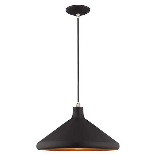 AVIANCE LIGHTING Sadler 1-Light Black Cone Pendant