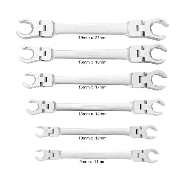 OEMTOOLS 6-Piece Flex Head Flare Nut Wrench Set (Metric) 22064