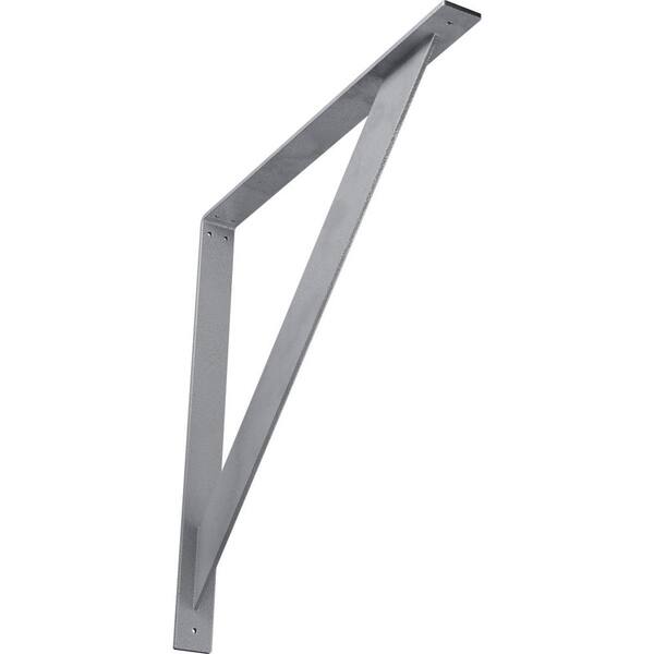 2 in. x 24 in. x 24 in. Steel Hammered Light Blue Traditional Bracket