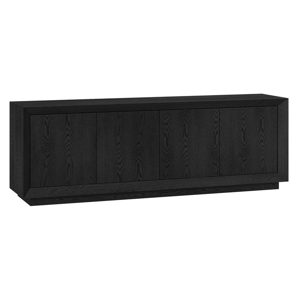 Oswald 68" Black Grain TV Stand with Cabinets