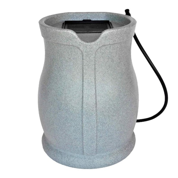 FCMP Outdoor Catalina 45 Gal. Water Rain Catcher Barrel in Light Granite