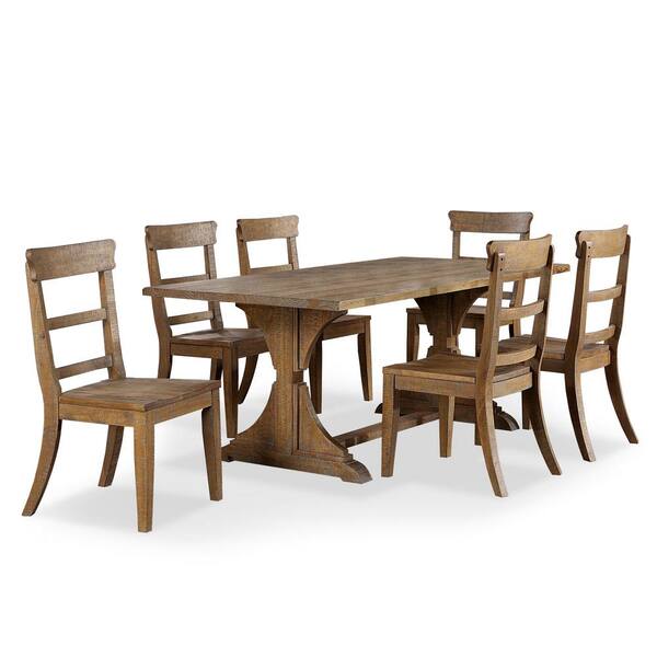 Natural Tone Dining Table Set, Natural Wood Kitchen Table And Chairs