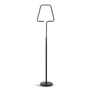 The LAMP 63 in. Black Integrated Dimmable LED Tube Standard Floor Lamp