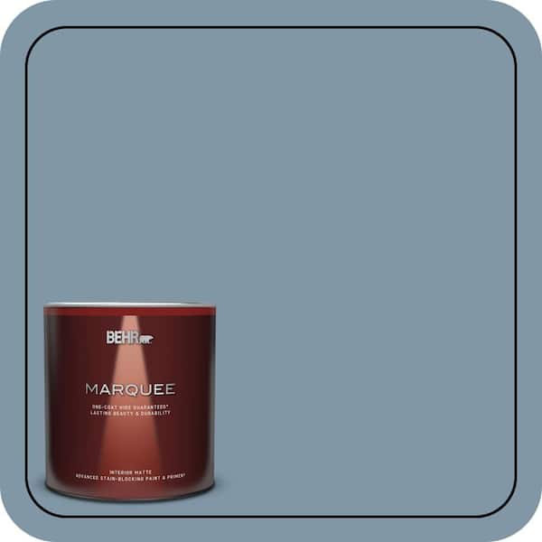 BEHR MARQUEE 1 qt. #560F-5 Bleached Denim Matte Interior Paint & Primer