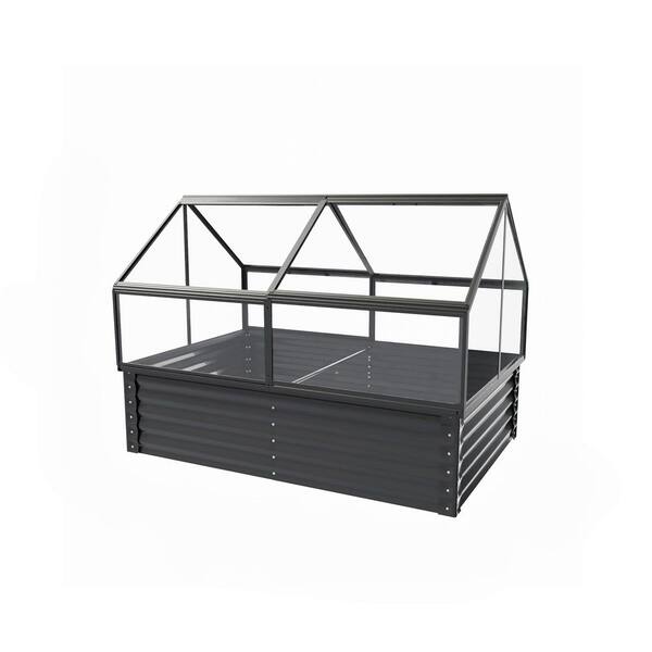 Green Rectangular Raised Garden Bed with Greenhouse (68.7 in. L x 45 in. W x 51.5 in. H)