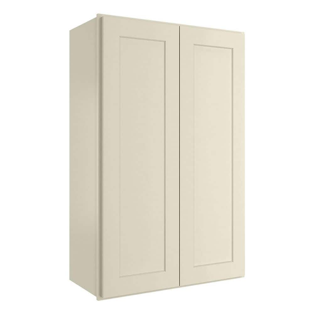 Homeibro 24 In W X 12 In D X 42 In H In Shaker Antique White Plywood Ready To Assemble Wall 4384