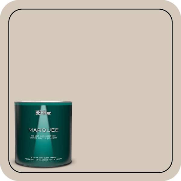 BEHR MARQUEE 1 qt. #BNC-02 Understated Semi-Gloss Enamel Interior Paint & Primer