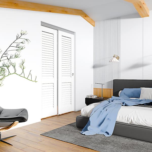 TENONER 60 in. x 80 in. White, Solid Core, MDF and DIY Painted