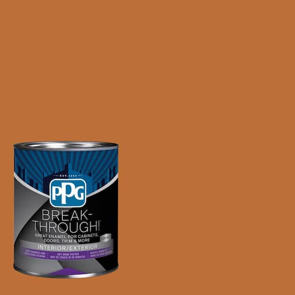 Break-Through! 1 qt. PPG1201-7 Lucky Penny Satin Door, Trim & Cabinet Paint
