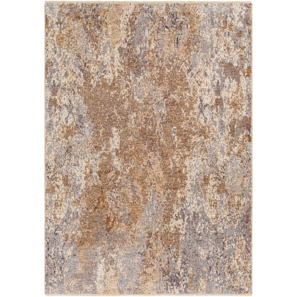 Livabliss Carina Brown/Gray 3 ft. x 5 ft. Indoor Area Rug