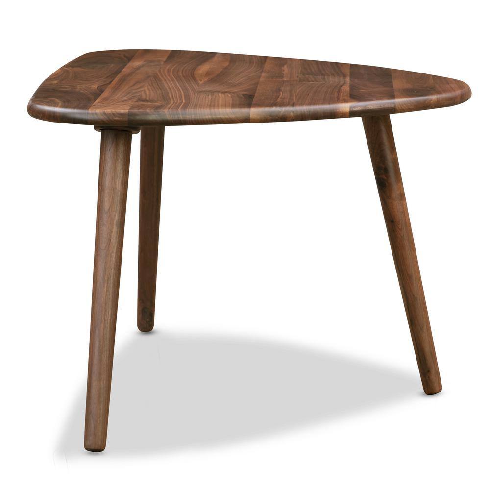 Mid-Century Modern Oval Walnut Wood Coffee Table, 38.5"
