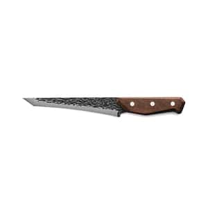PRIMAL FORGE TANTO SLICER 7.25 in KNIFE WITH MONZO WOOD HANDLES AND SHEATH