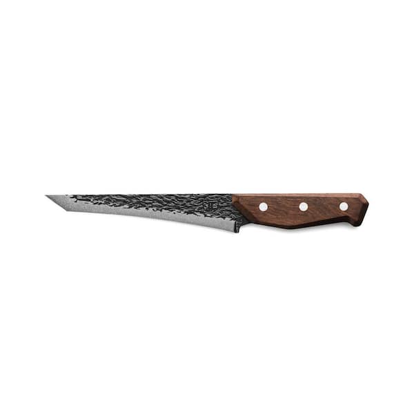PRIMAL FORGE TANTO SLICER 7.25 in KNIFE WITH MONZO WOOD HANDLES AND SHEATH
