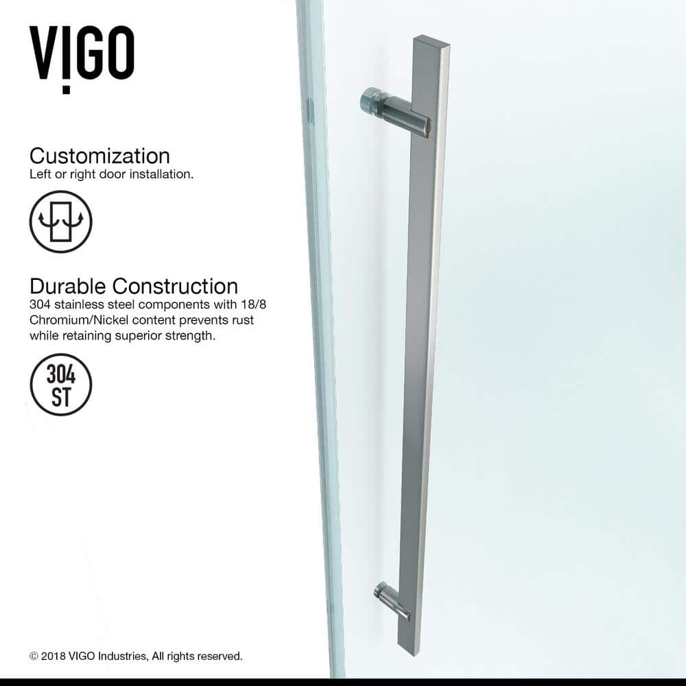 Luca 60" Frameless Sliding Tub Door with Clear Glass