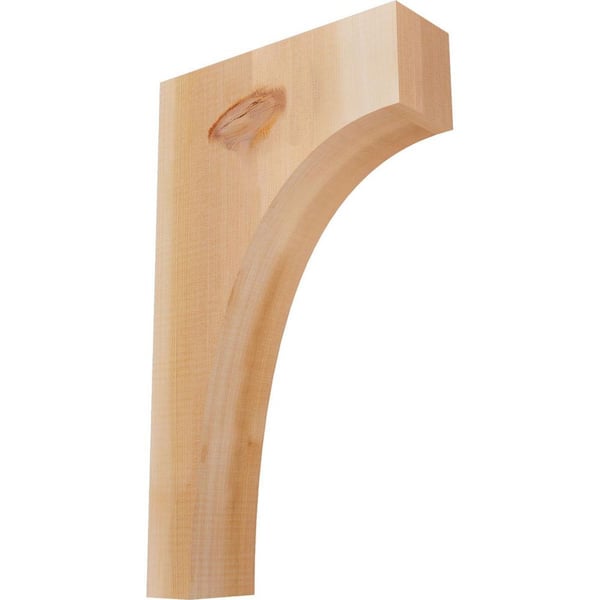 Ekena Millwork 3-1/2 in. x 12 in. x 20 in. Western Red Cedar Huntington Smooth Corbel