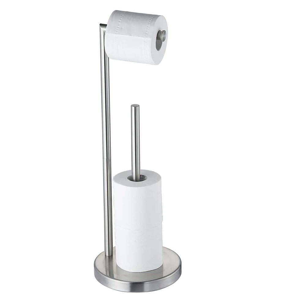 Toilet Paper Holder Stand with Toilet Brush Holder - On Sale - Bed Bath &  Beyond - 38319976