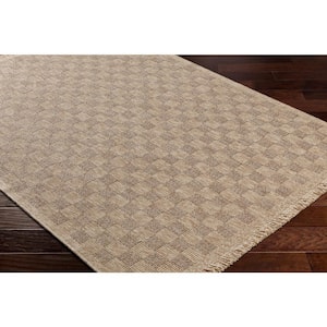 Mirage Tan/Dark Brown Checkered 5 ft. x 7 ft. Indoor/Outdoor Area Rug