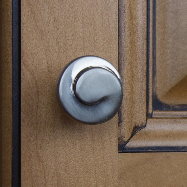 GlideRite 1-1/8 in. Dia Satin Nickel Classic Wave Cabinet GlideRite 1-1/8 in. Dia Satin Nickel Classic Wave Cabinet