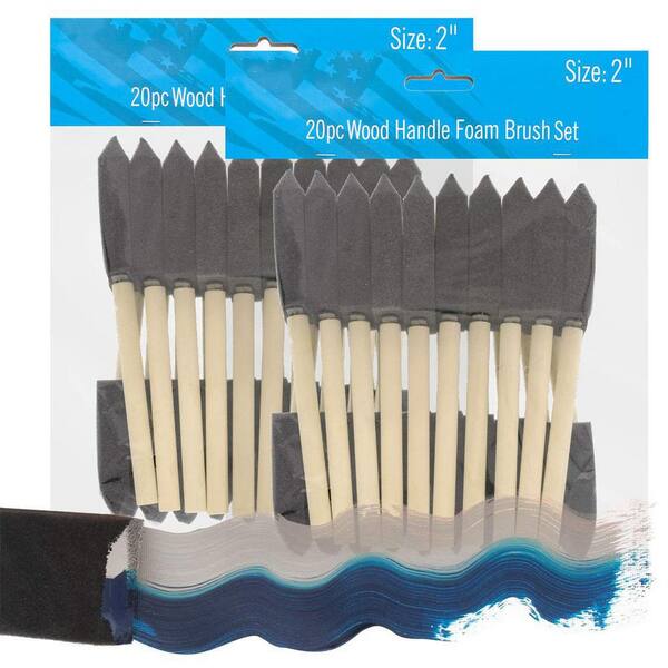 Flat Foam Brush Set