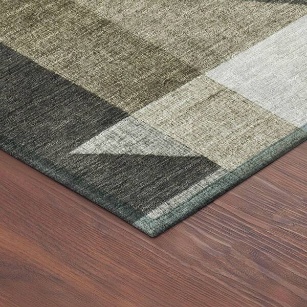 Chantille Machine Washable Indoor/Outdoor Abstract ACN2365 Pewter 2 ft. x 7 ft. Runner Rug