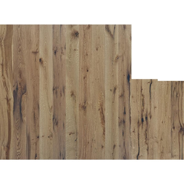Shaw Boardwalk 7 in. W Willow Engineered White Oak Water Resistant Hardwood  Flooring (23.58 sq. ft./case) DH40907066