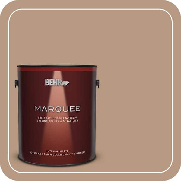 BEHR MARQUEE 1 gal. #MQ2-41 Cavern Clay One-Coat Hide Matte Interior Paint & Primer