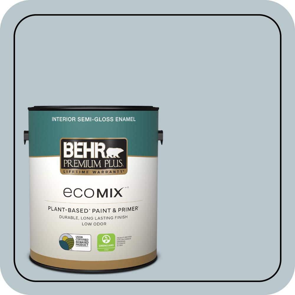 1 gal. #N480-2 Flowing Breeze Semi-Gloss Enamel EcoMix Plant-Based Interior Paint & Primer price history on PriceWatchPro