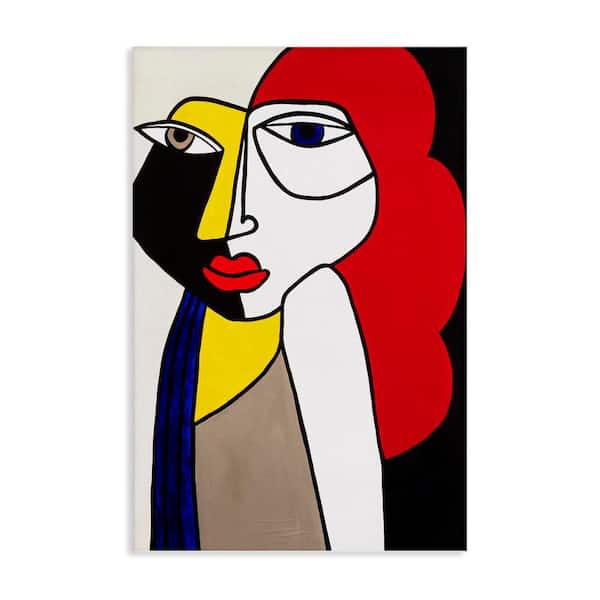 Stupell Industries Cubist Portrait of Woman by Ruth Fromstein Unframed Abstract Graphic Art Print 30 in. x 20 in.