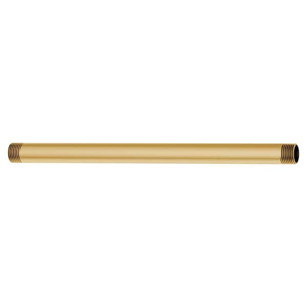 0.5 in. Straight Shower Arm in Brushed Gold