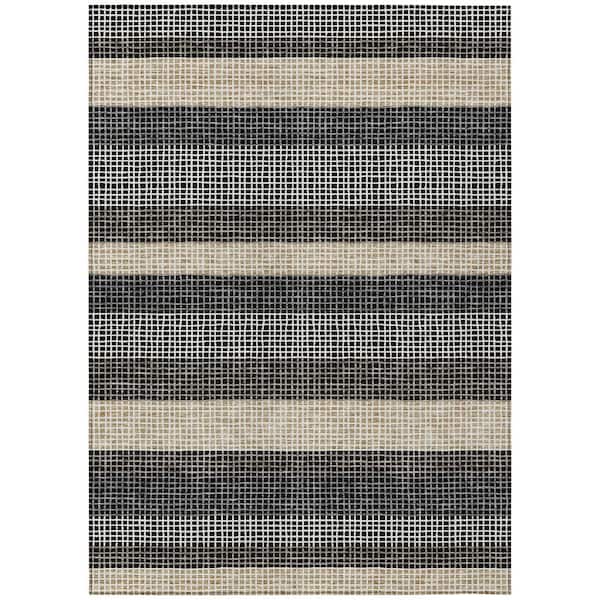 Chantille Machine Washable Indoor/Outdoor Abstract ACN2530 Black 3 ft. x 4 ft. Area Rug