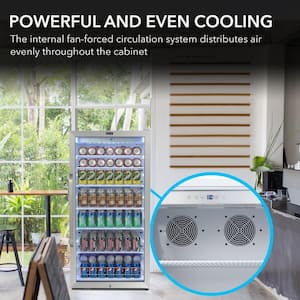 24 in. 10.6 cu. ft. Freestanding Beverage Merchandiser Refrigerator with Superlit Door in White