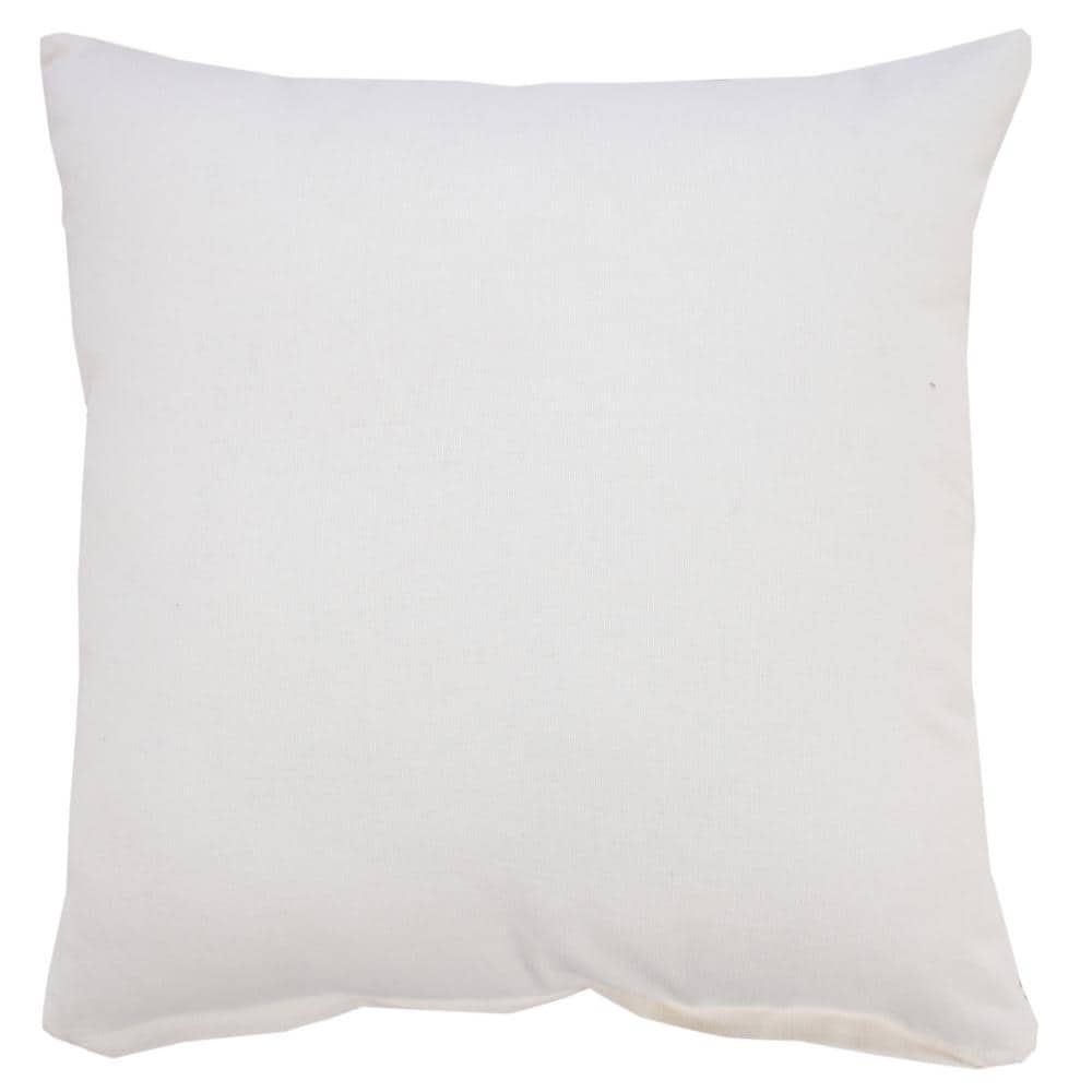 Coastal Off-White and Gray Striped Cotton 20" Square Throw Pillow