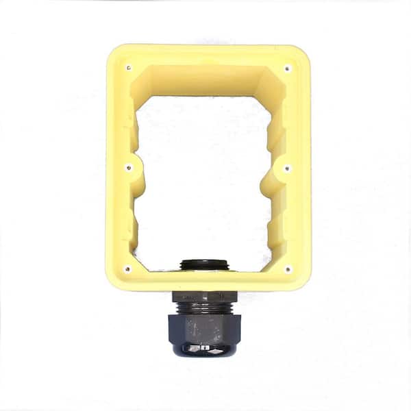 Standard Depth Two-Gang 1.000-Inch Leviton 3200-2Y Portable Outlet Box Pendant Style Cable Diameter 0.590-Inch Yellow 