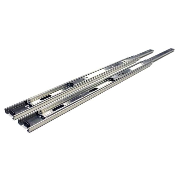 Pebegain 22 Side Mounted Drawer Slides a Pair of Stainless Steel Soft Closed Fully Extended Ball Bearing Drawer Slides for cabinets and Keyboard Trays 