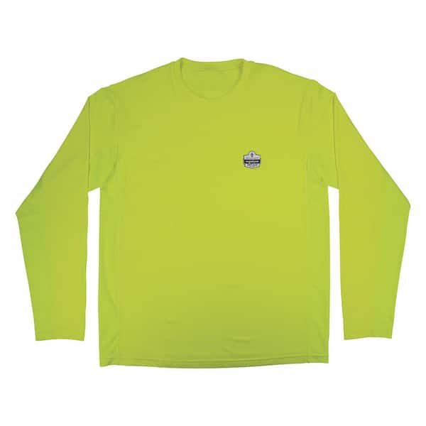 Chill-Its 6689 Men's Medium, Lime Cooling Long Sleeve Shirt with UV Protection